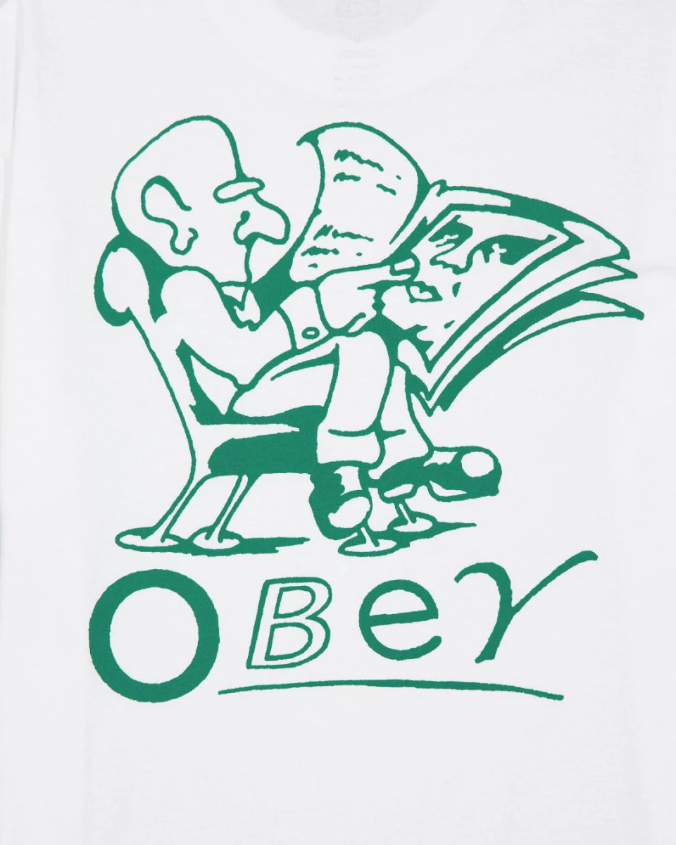 Camiseta Obey Reader Blanco Unisex - Image 3