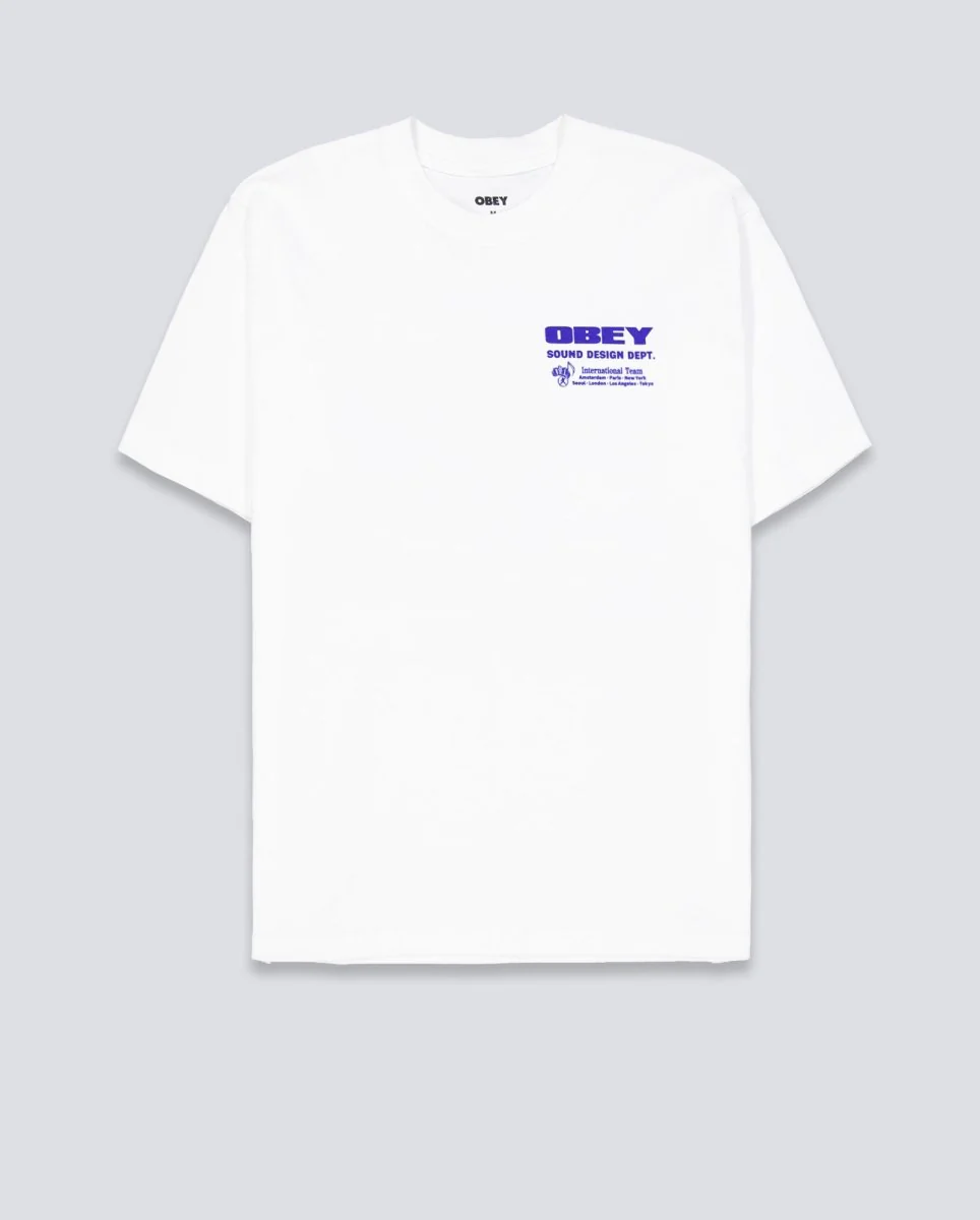 Camiseta Obey Sound Design Dept. Blanco Hombre