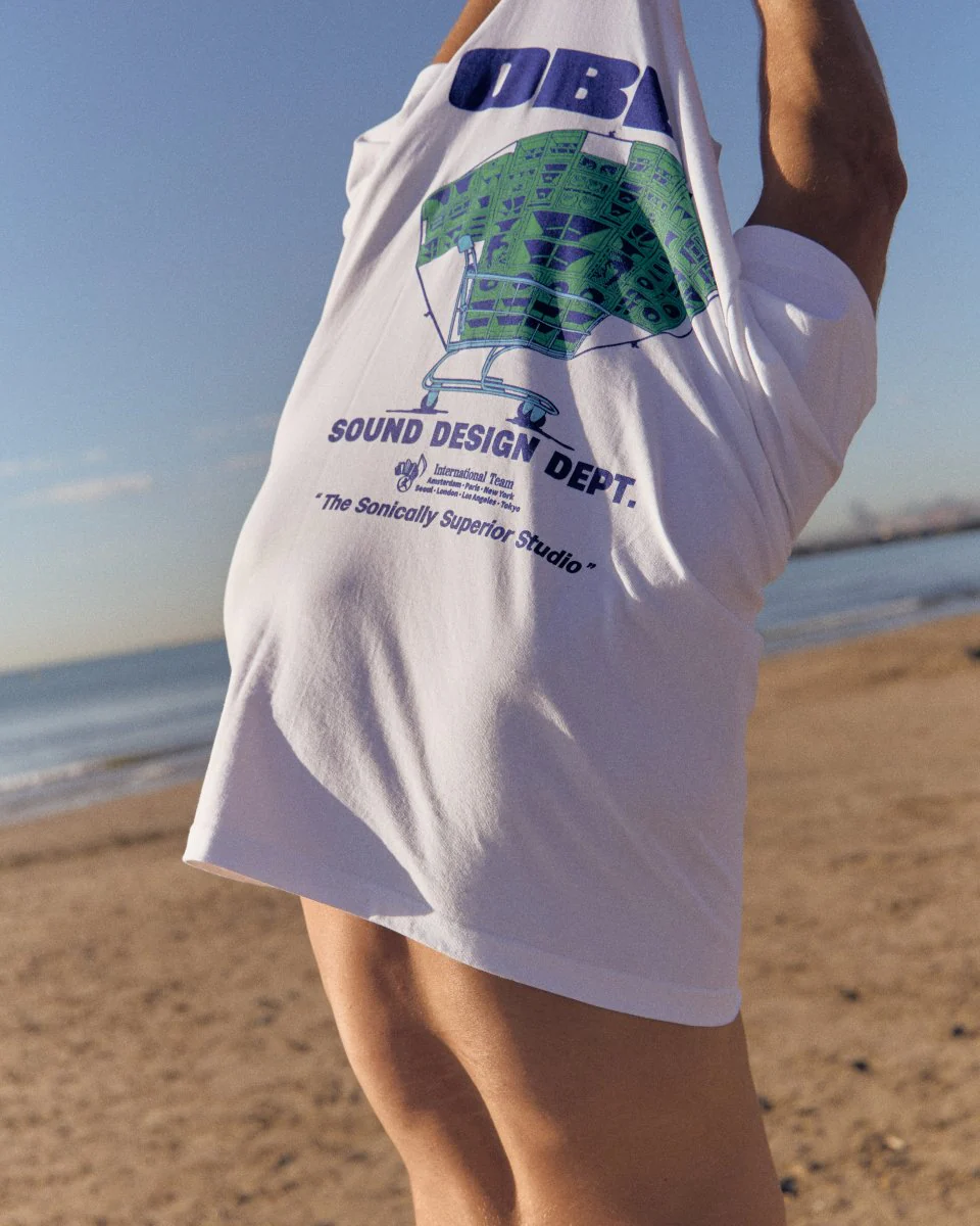 Camiseta Obey Sound Design Dept. Blanco Hombre - Image 3