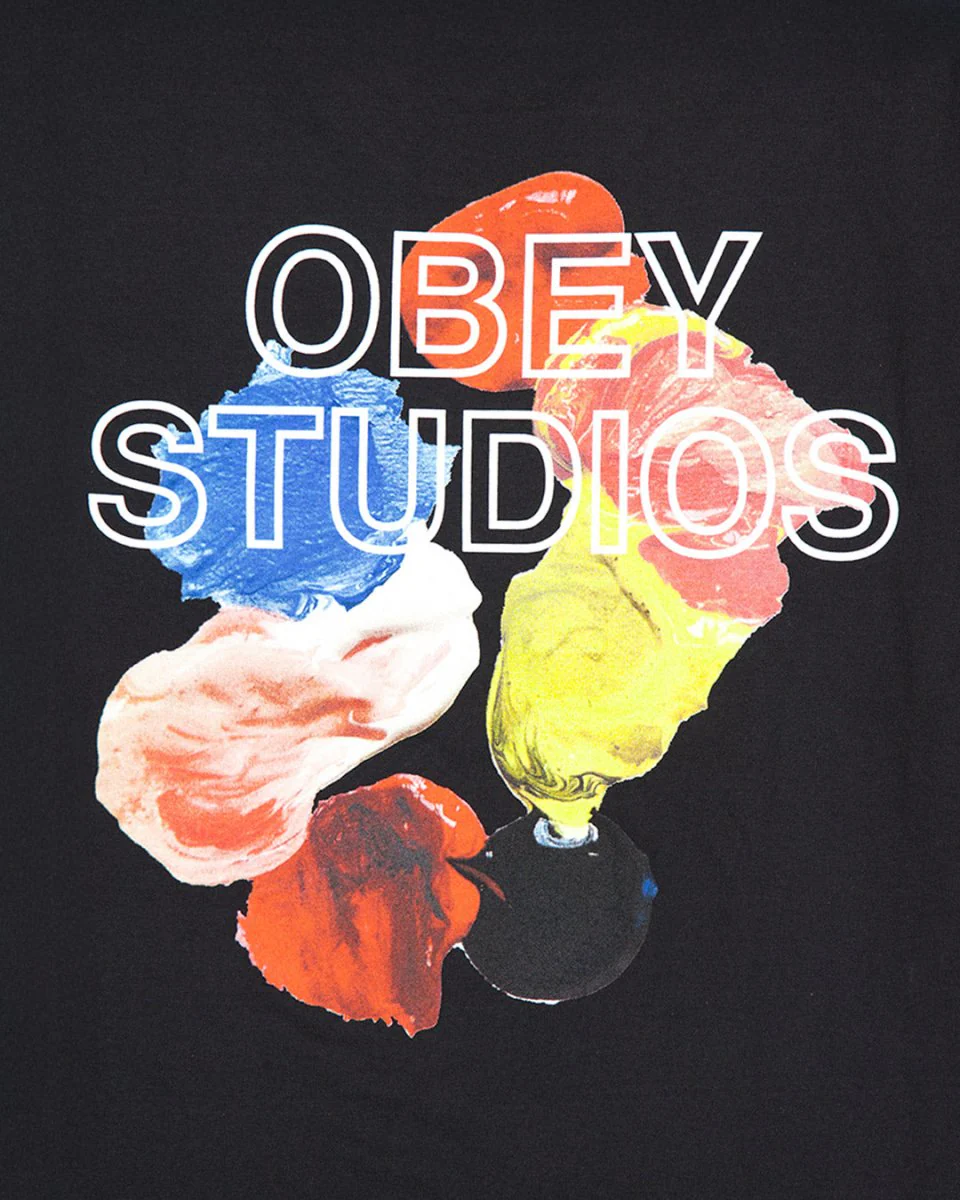 Camiseta Obey Studios Palette Negro Hombre - Image 3