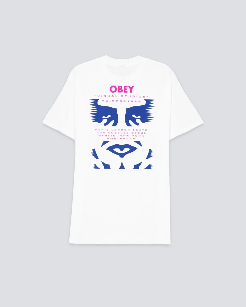 Camiseta Obey Visual Studies Blanco Unisex - Image 2