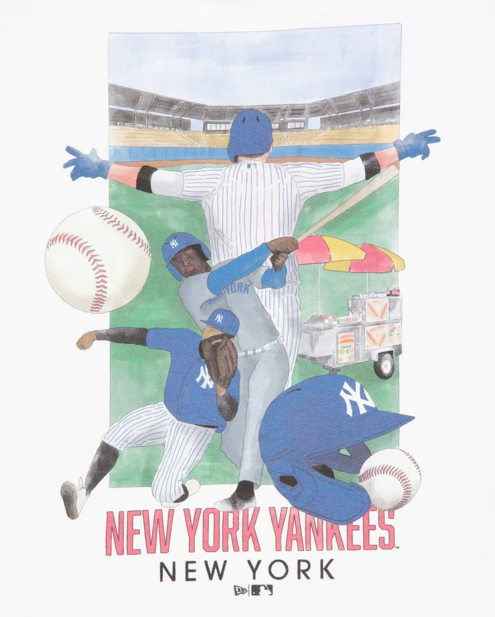 Camiseta Oversized New Era MLB New York Yankees Beige Unisex - Image 4