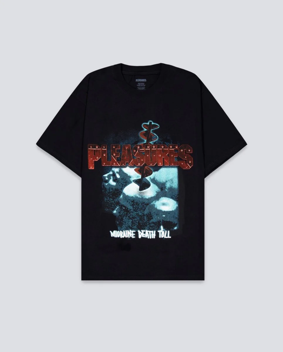 Camiseta Pleasures Migraine Negro Unisex