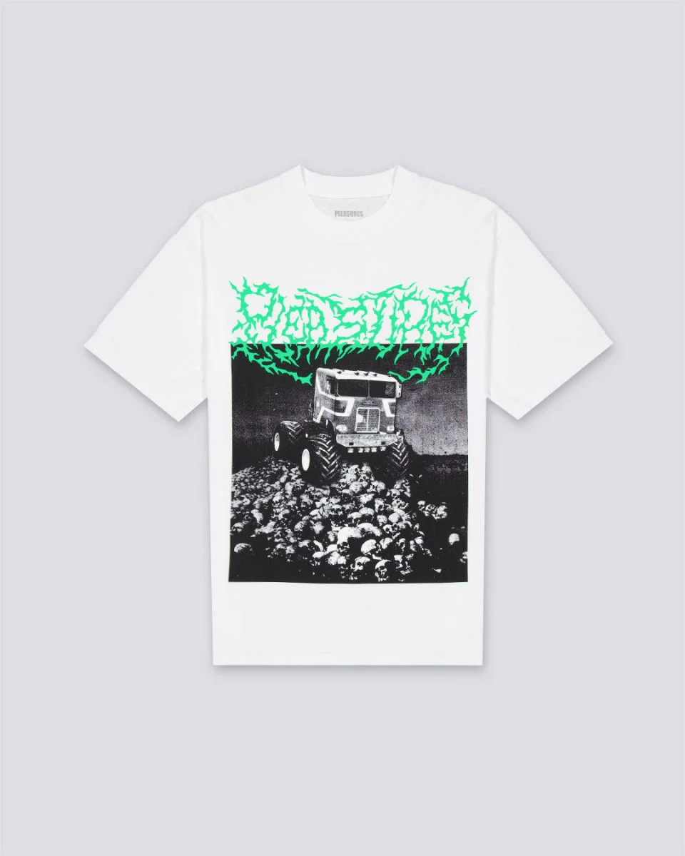 Camiseta Pleasures Off Road Blanco Hombre