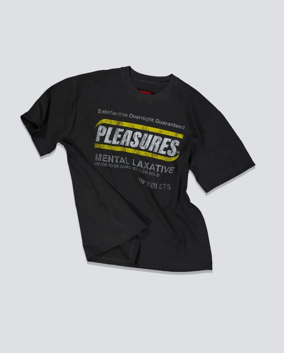 Camiseta Pleasures Relief Heavyweight Gris Unisex - Image 3
