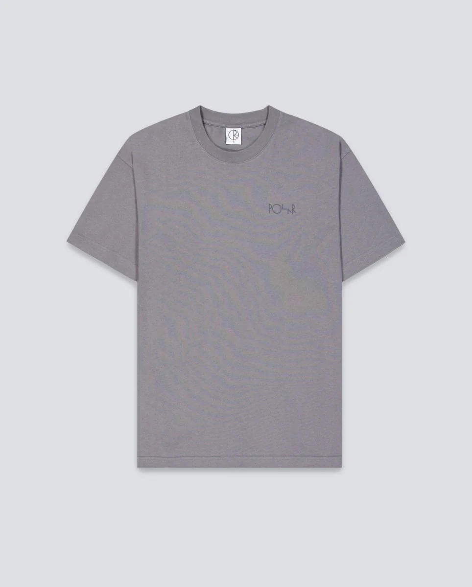 Camiseta Polar Skate Co. Contrast Tee Stroke Logo Gris Unisex