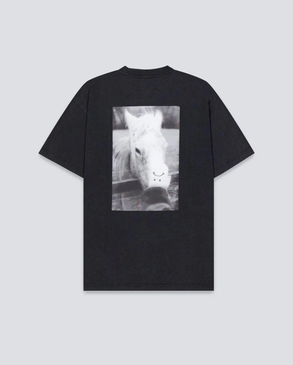 Camiseta Polar Skate Co. Horse Hand Negro Unisex - Image 3
