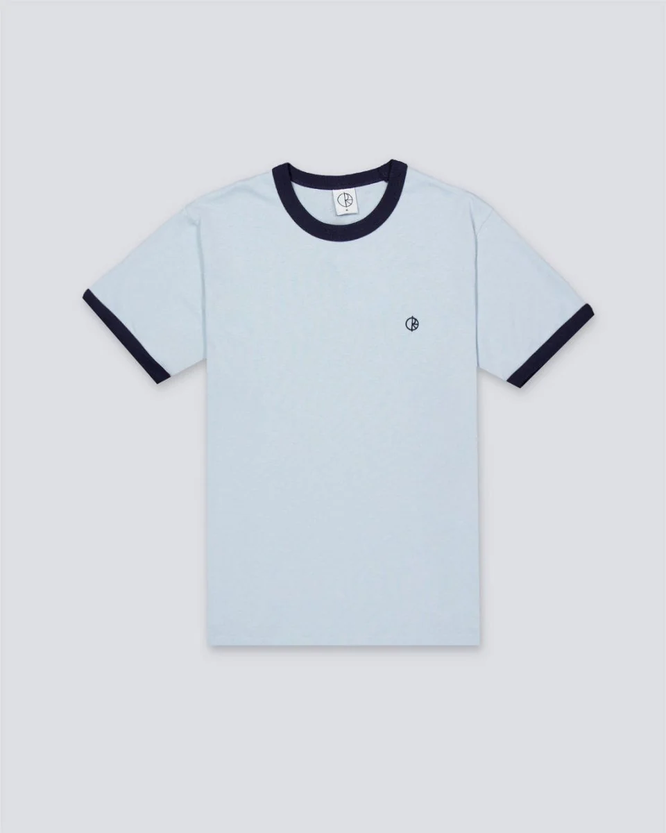 Camiseta Polar Skate Co Ringer Azul Claro Hombre