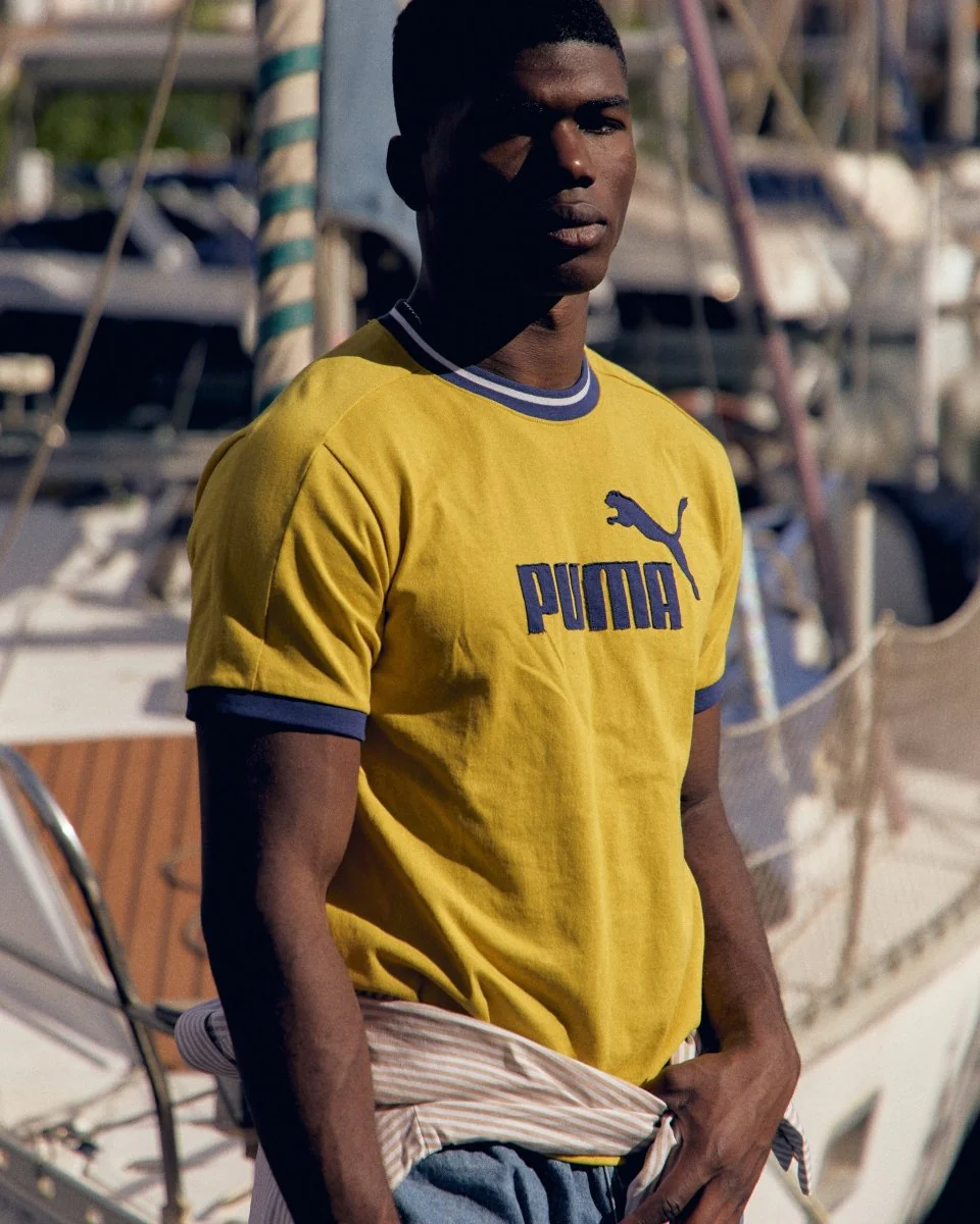 Camiseta Puma T7 Ringer Amarillo Hombre - Image 2