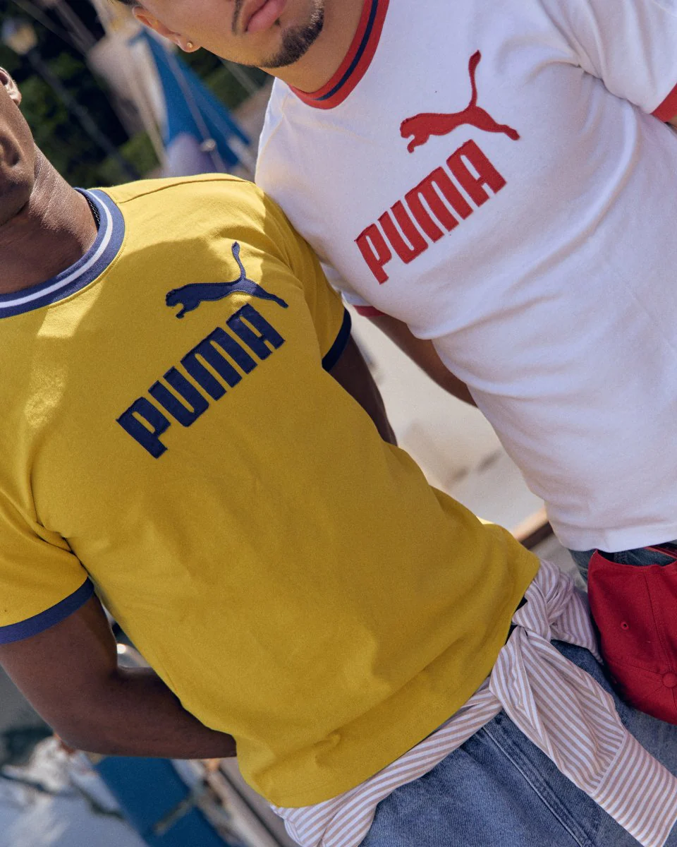 Camiseta Puma T7 Ringer Amarillo Hombre - Image 3