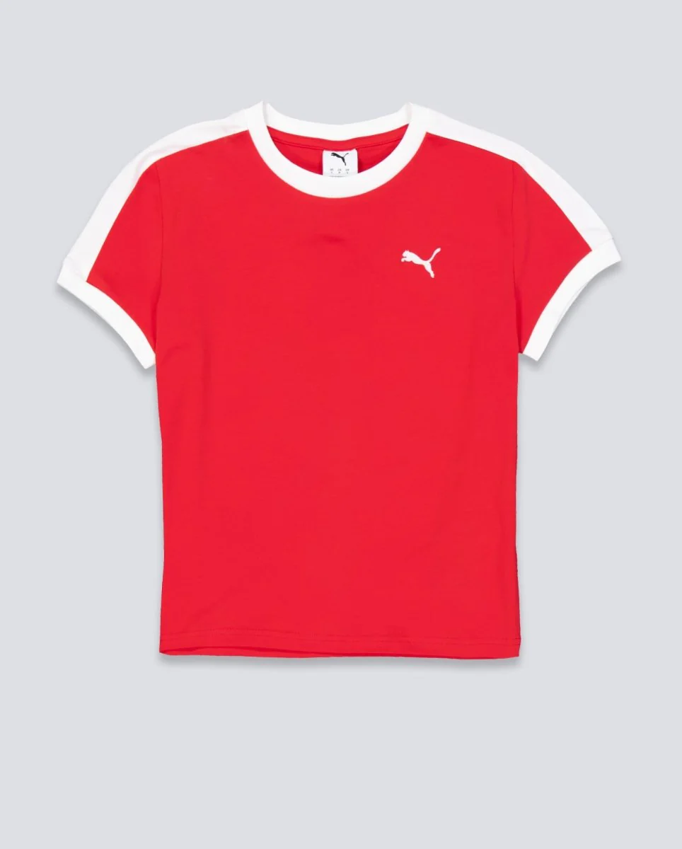 Camiseta Puma T7 Slim Rojo Mujer