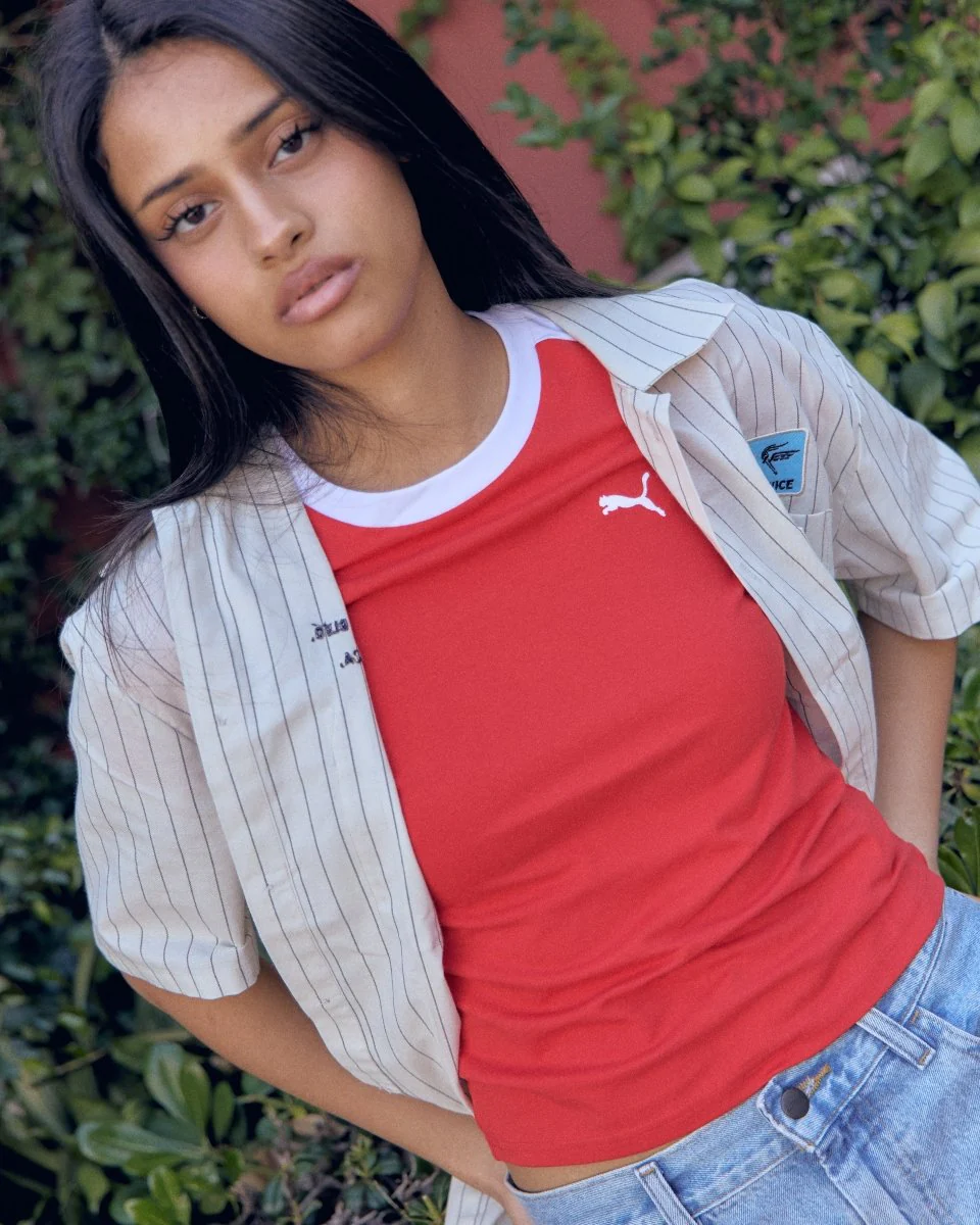 Camiseta Puma T7 Slim Rojo Mujer - Image 2