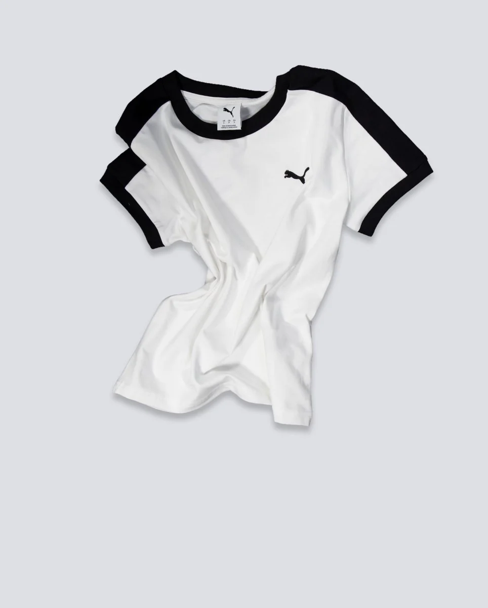Camiseta Puma T7 Slim Tee Blanco Mujer - Image 5
