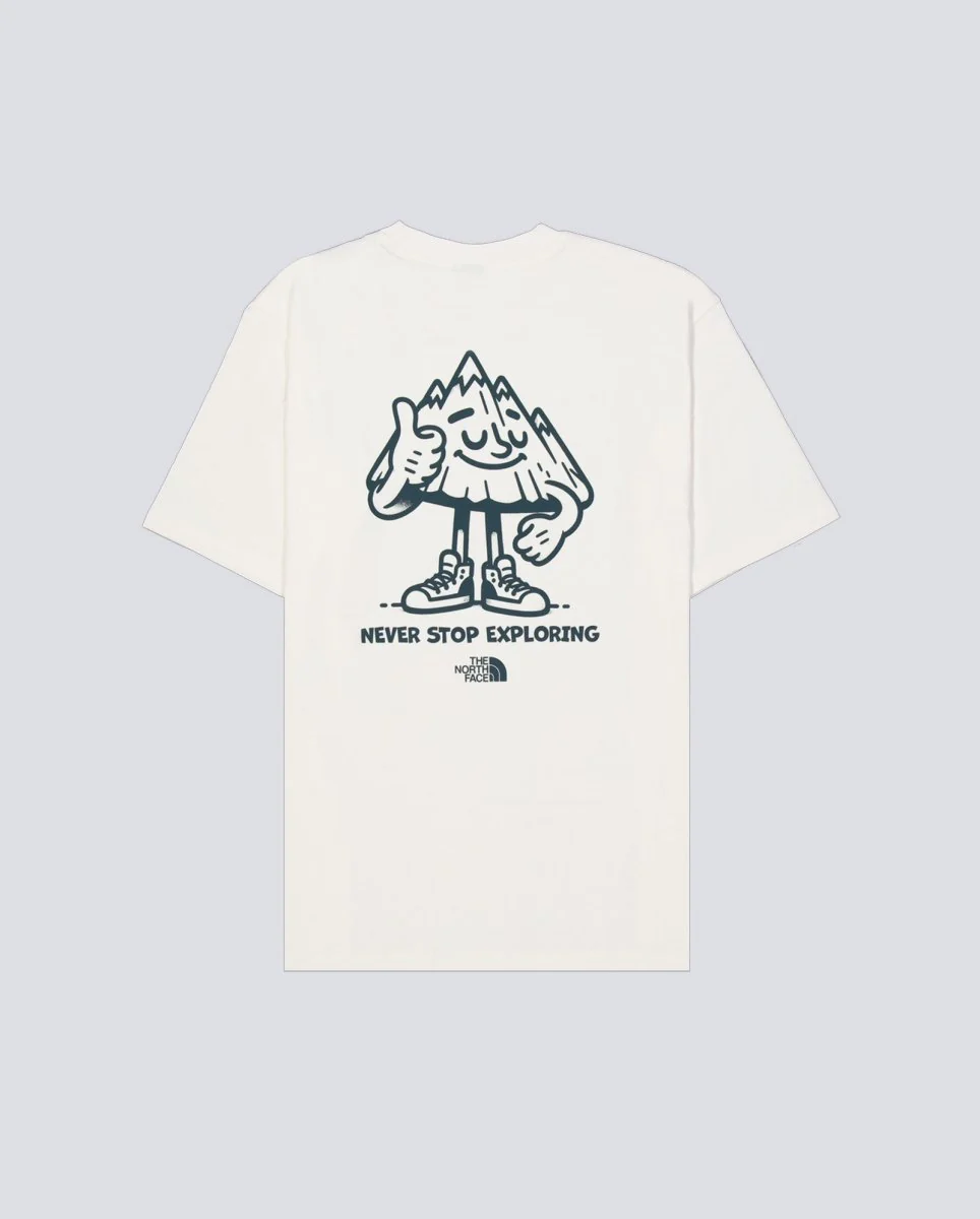 Camiseta The North Face U Mountain Fun Oversized Blanco Hombre - Image 3