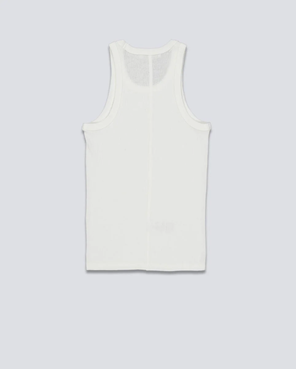 Camiseta Tirantes Lacoste Slim Fit Cotton Blanco Mujer - Image 3