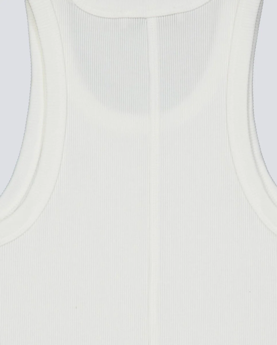 Camiseta Tirantes Lacoste Slim Fit Cotton Blanco Mujer - Image 4