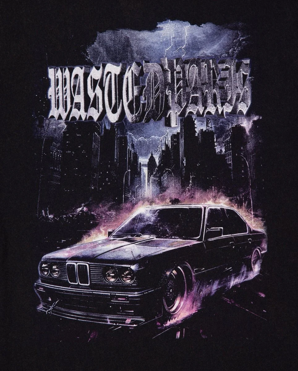 Camiseta Wasted Paris Run Negro Unisex - Image 2
