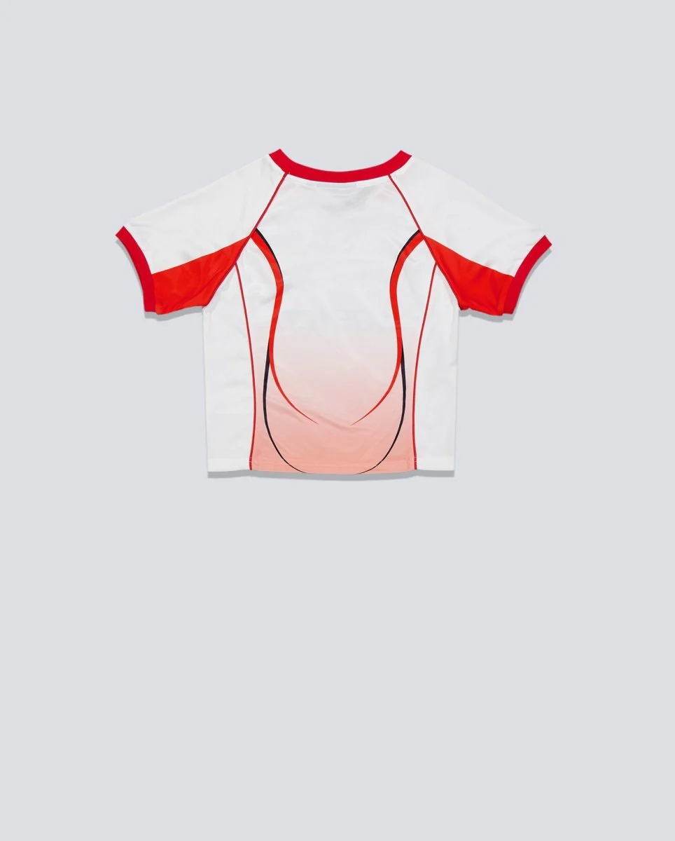 Camiseta Wasted Paris Spine Beige Y Rojo Mujer - Image 3