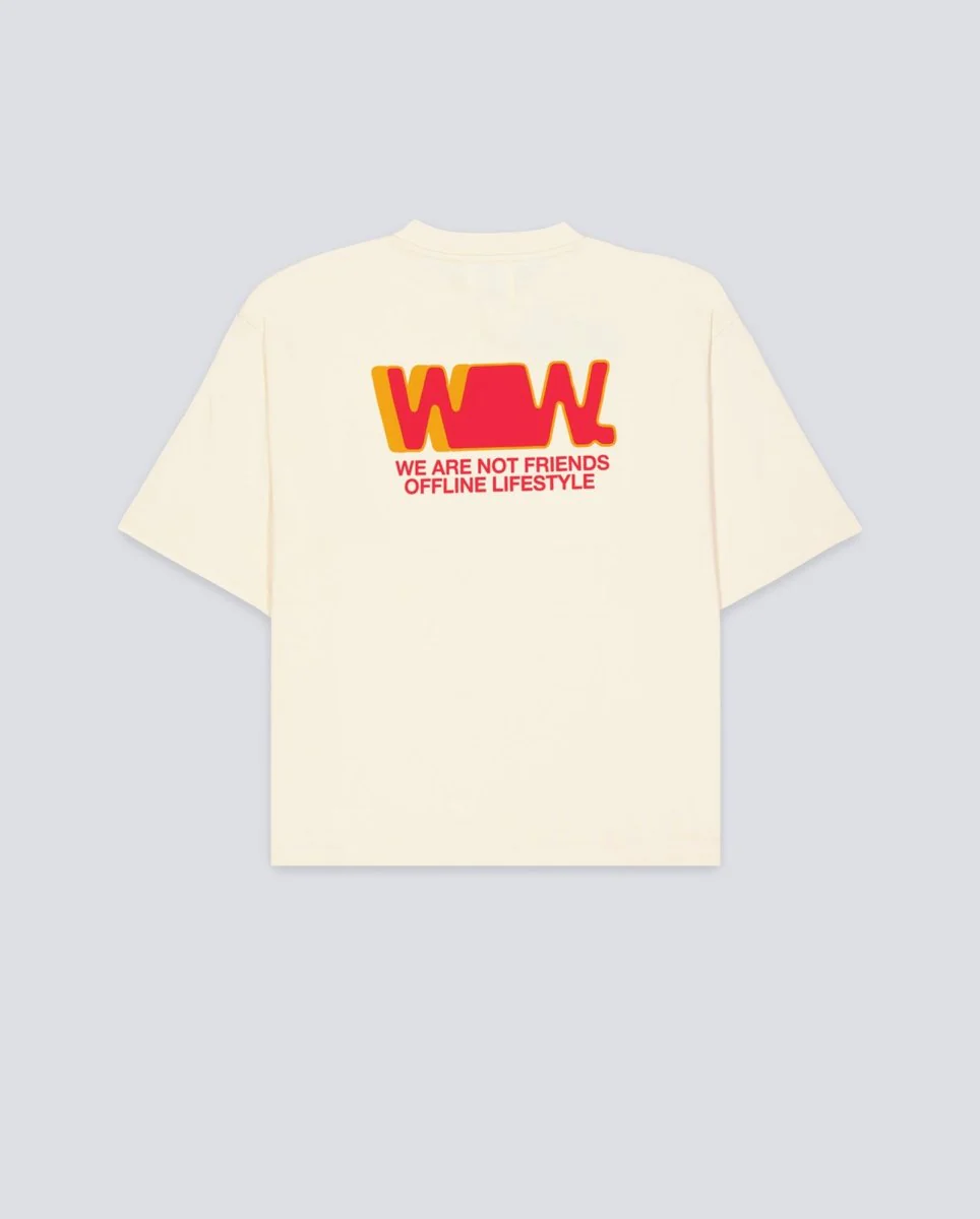 Camiseta We Are Not Friends Boxy W Beige Unisex - Image 3