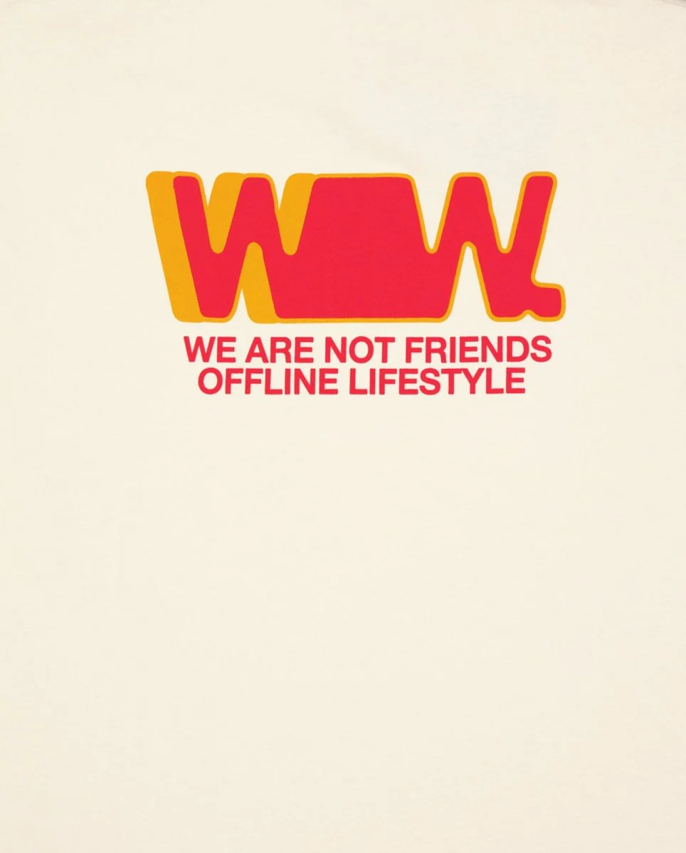 Camiseta We Are Not Friends Boxy W Beige Unisex - Image 4