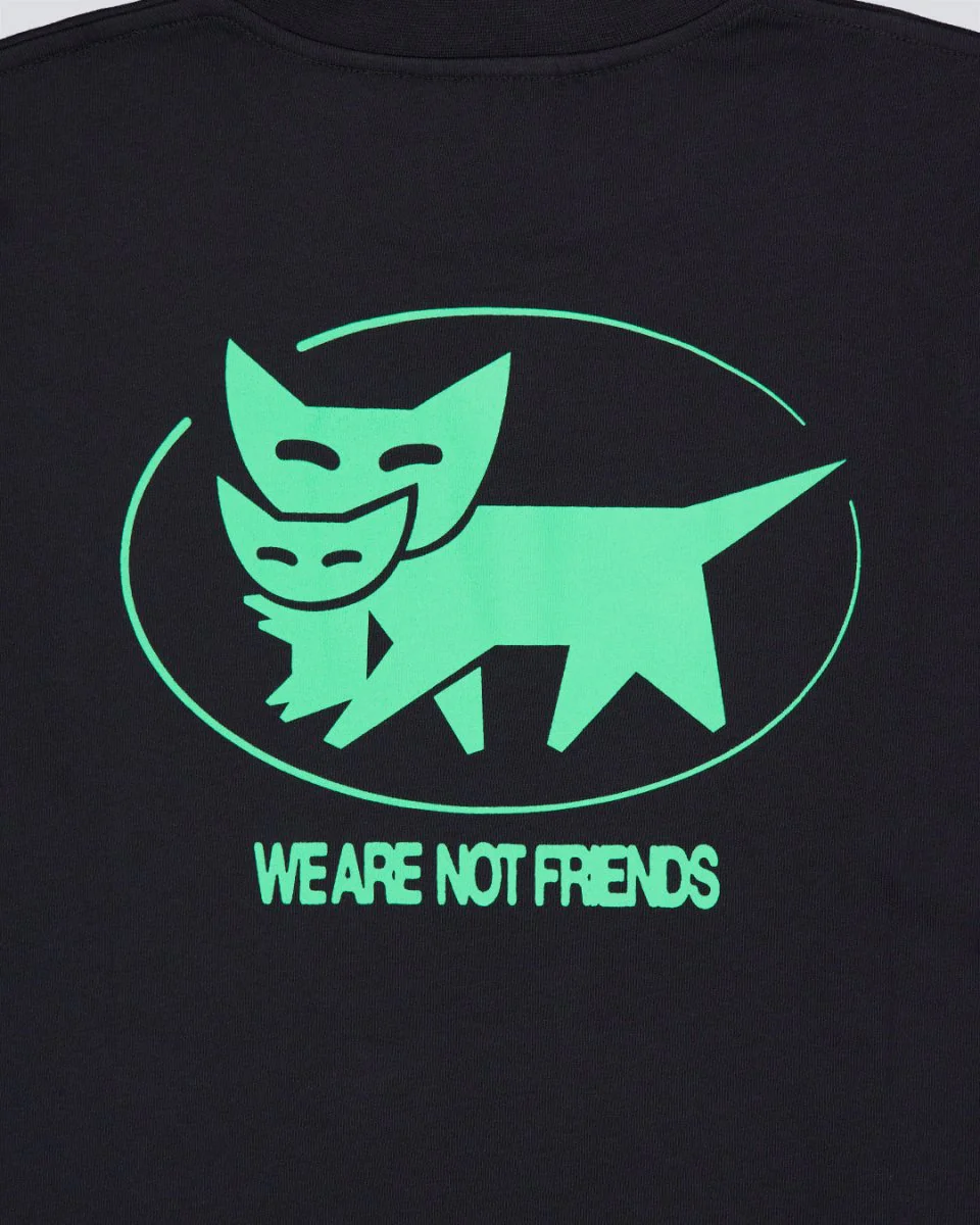 Camiseta We Are Not Friends Heavy Weight Negro Hombre - Image 3