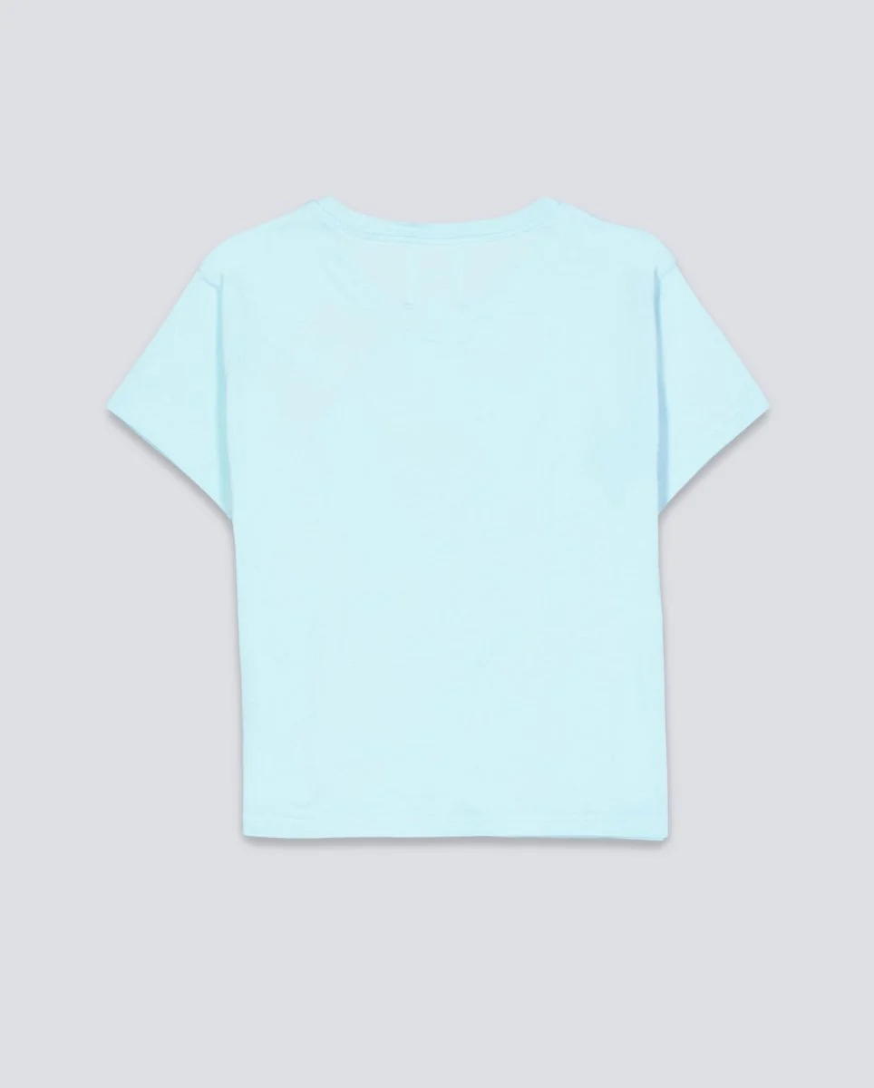 Camiseta We Are Not Friends Love Baby Crop Azul Mujer - Image 3