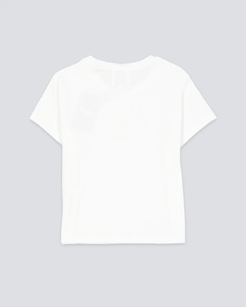 Camiseta We Are Not Friends Love White Crop Blanco Mujer - Image 3