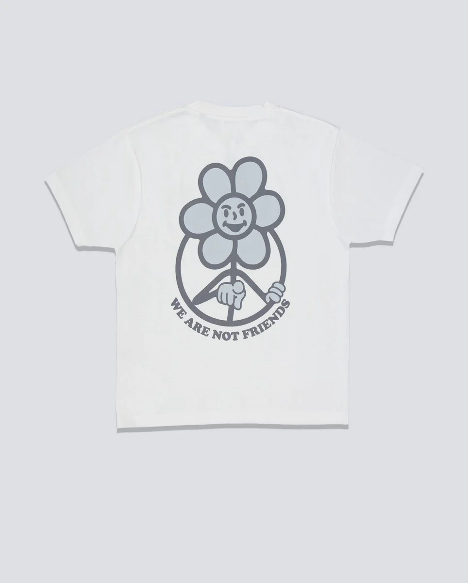 Camiseta We Are Not Friends Snow Daisy Blanca Unisex - Image 2