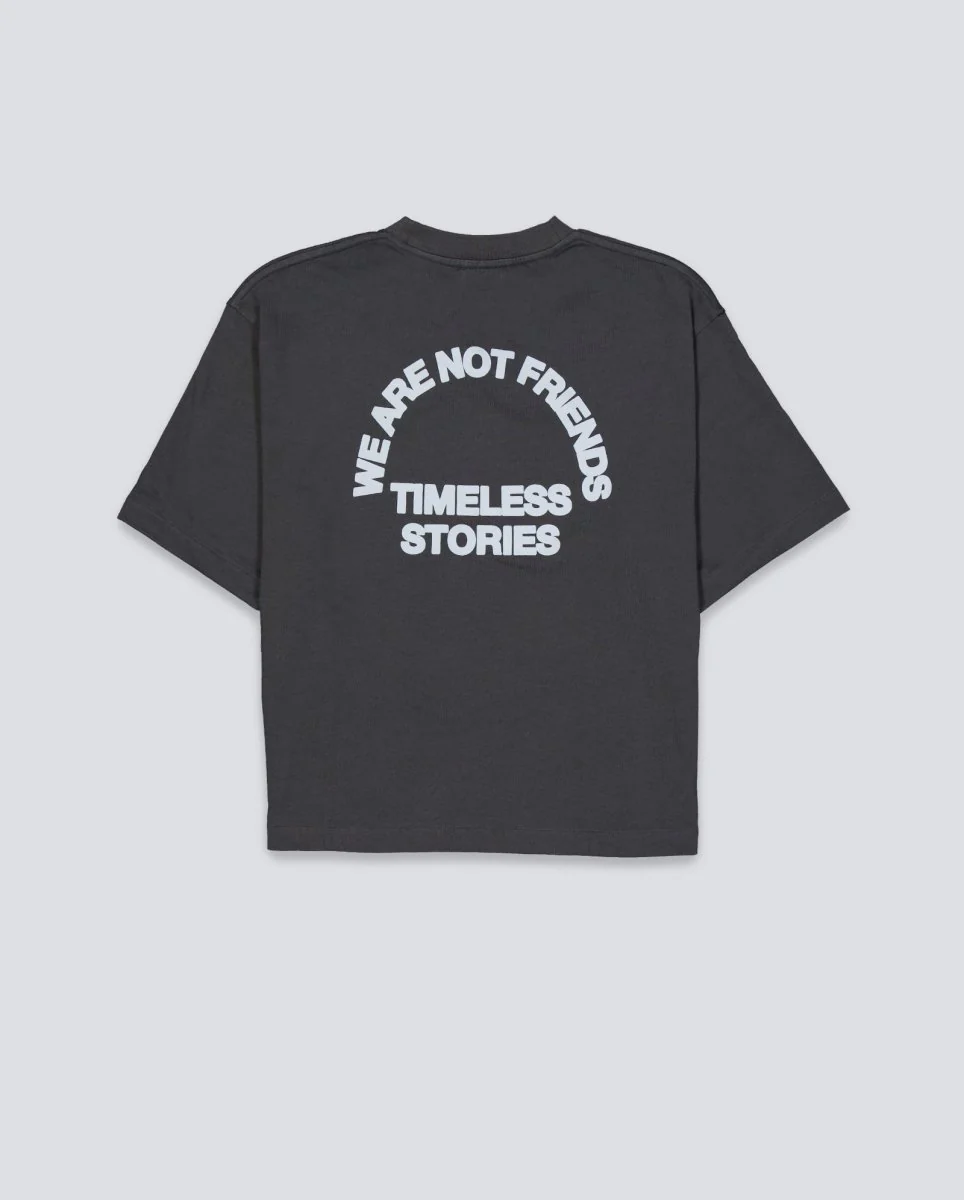 Camiseta We Are Not Friends Stories Boxy Gris Unisex - Image 3
