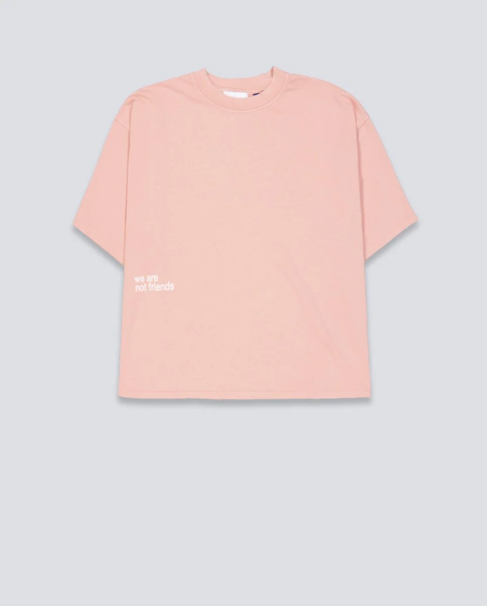 Camiseta We Are Not Friends Timeless Boxy Rosa Unisex