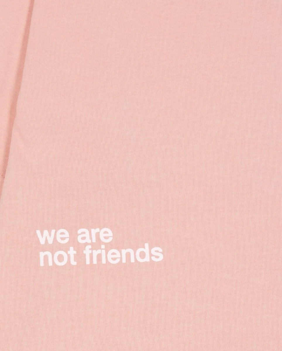 Camiseta We Are Not Friends Timeless Boxy Rosa Unisex - Image 3