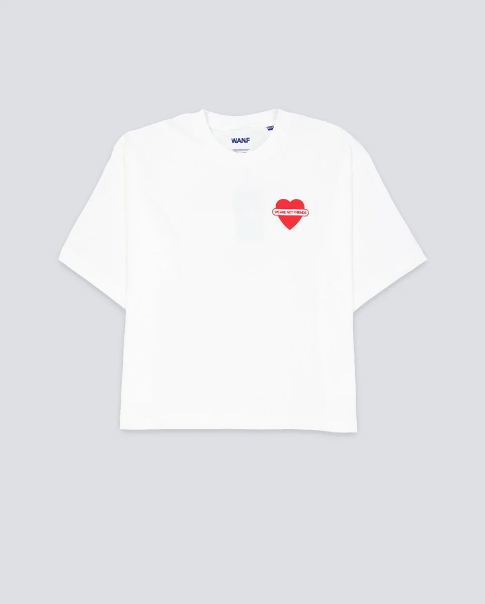 Camiseta We Are Not Friends Union Love Boxy Blanco Unisex
