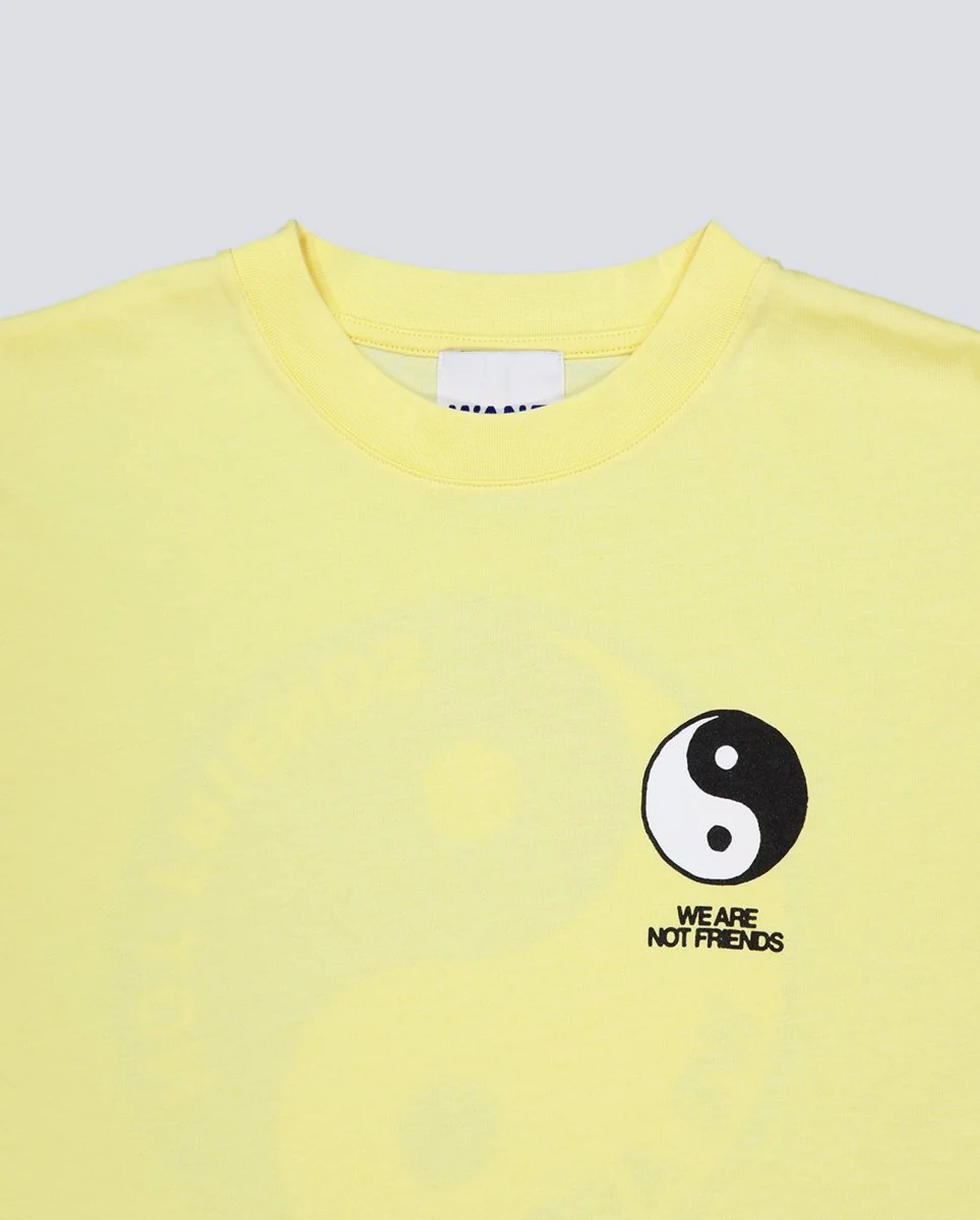 Camiseta We Are Not Friends YingYang Twins Amarillo Unisex - Image 2