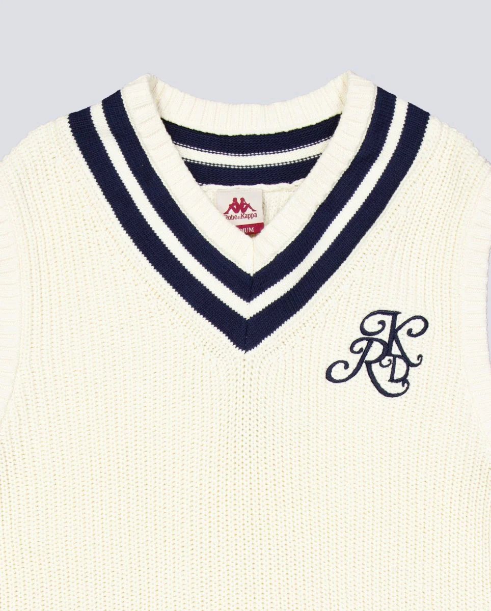 Chaleco Kappa Robe Giovani Atholl Blanco Azul Hombre - Image 5