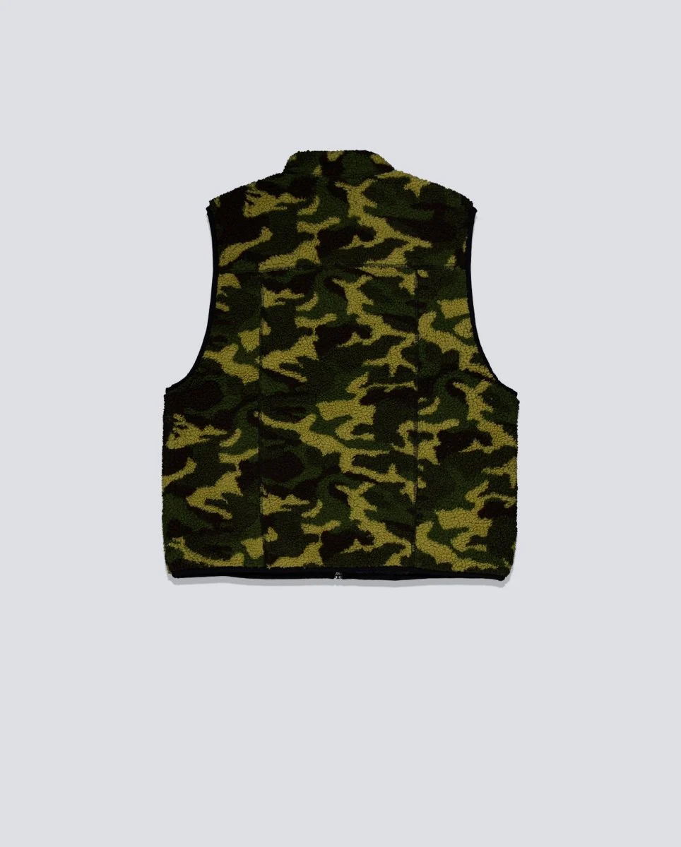 Chaleco Pleasures Feliz Reversible Vest Camuflaje Y Negro Hombre - Image 3