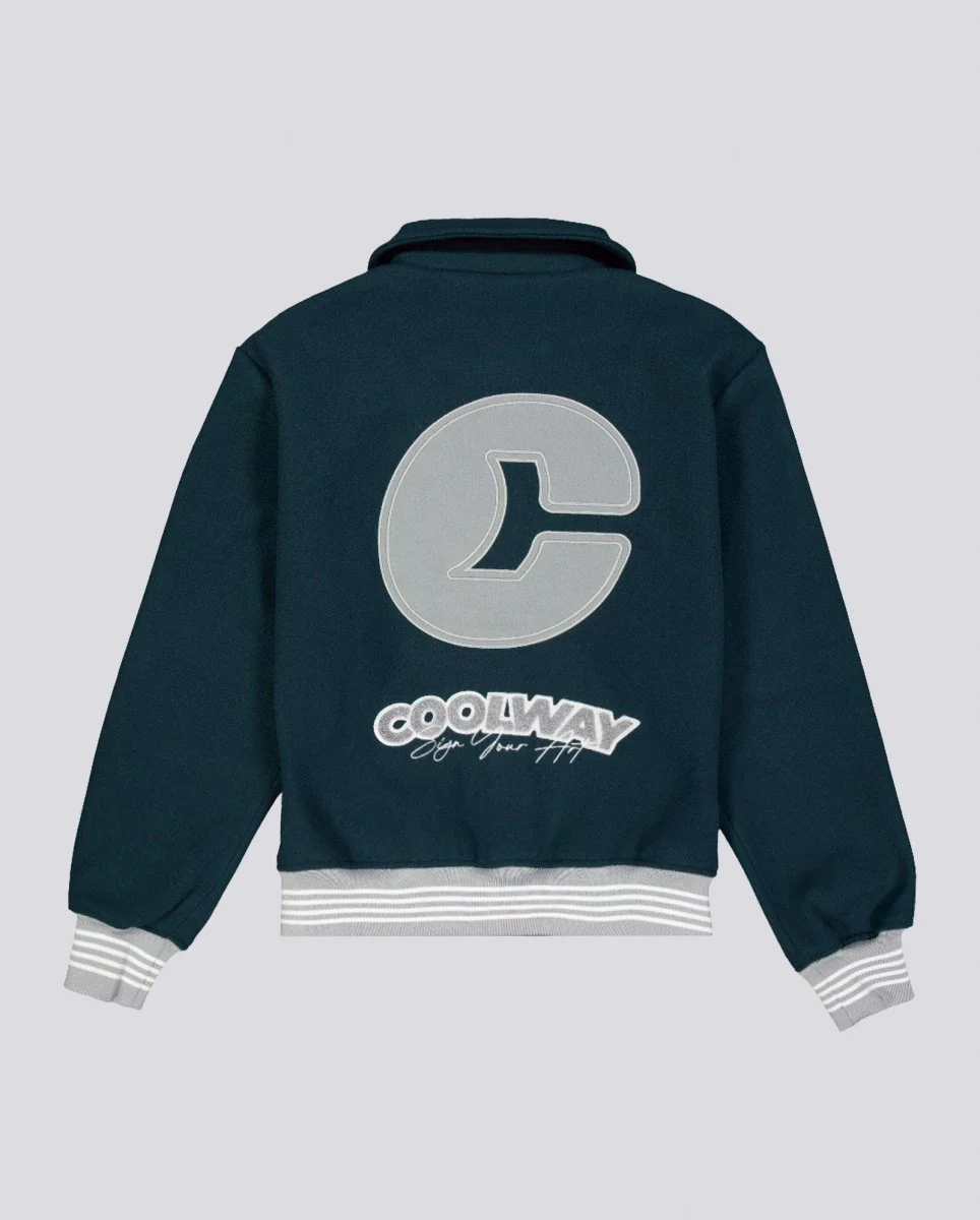 Chaqueta Coolway Dark Green Varsity Verde Unisex - Image 3