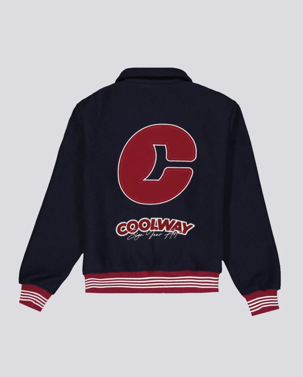 Chaqueta Coolway Dark Navy Varsity Azul Unisex - Image 3