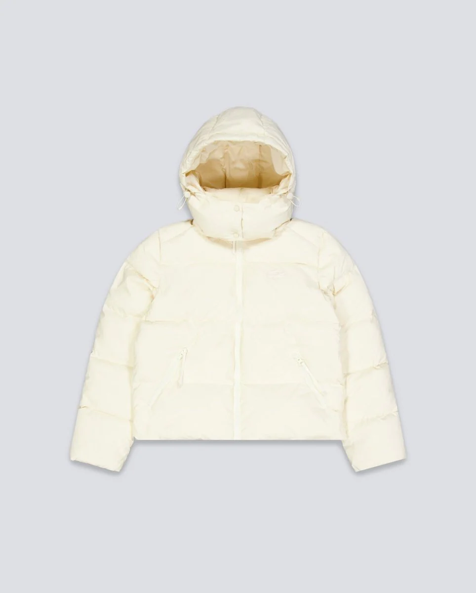 Chaqueta De Plumas Lacoste Blouson Beige Mujer