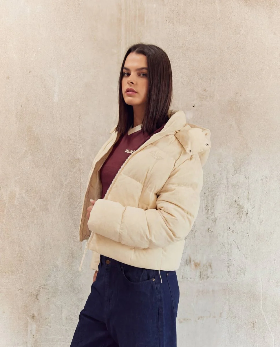 Chaqueta De Plumas Lacoste Blouson Beige Mujer - Image 2