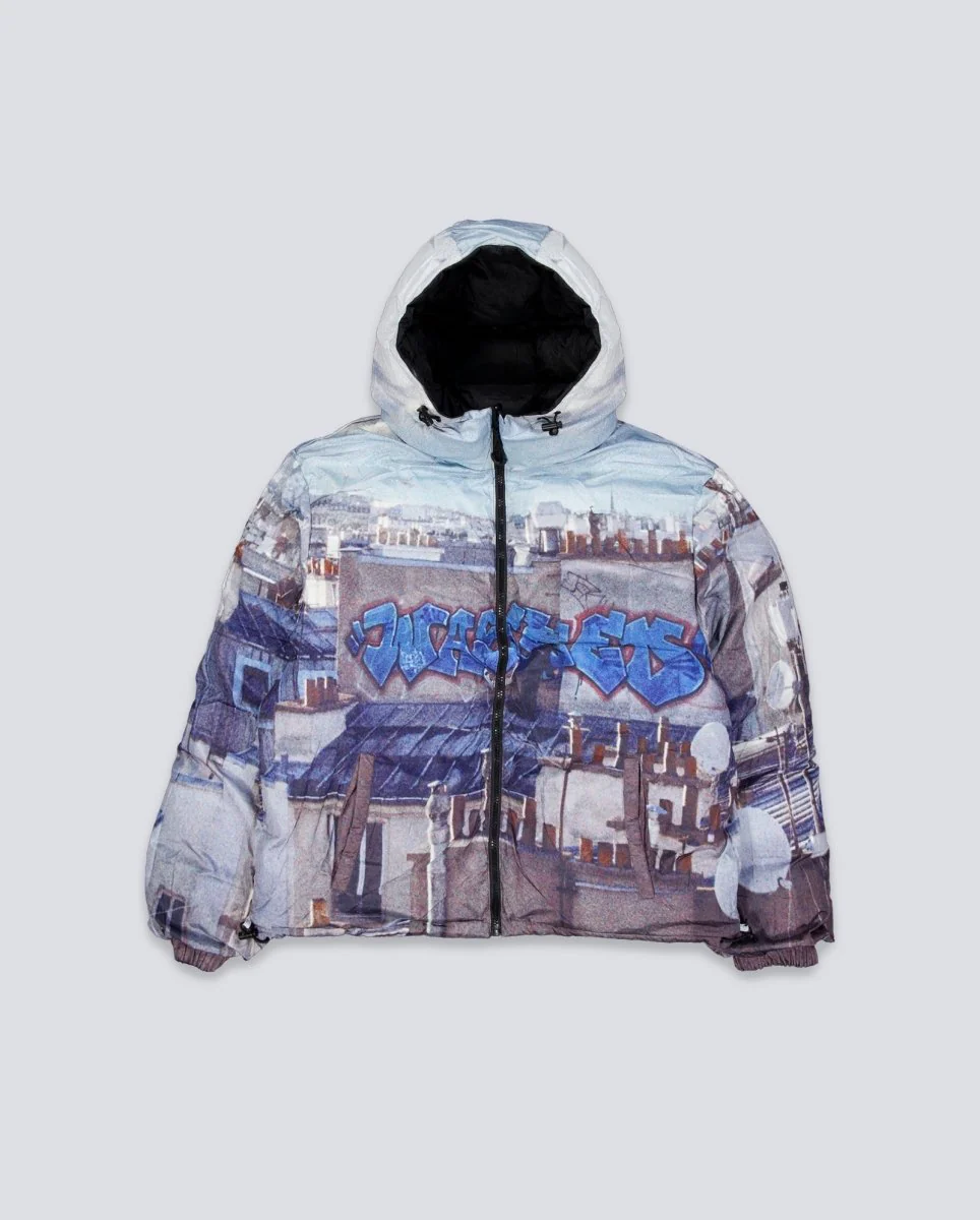 Chaqueta de Plumas Wasted Paris Elevation Negra Reversible Unisex - Image 4