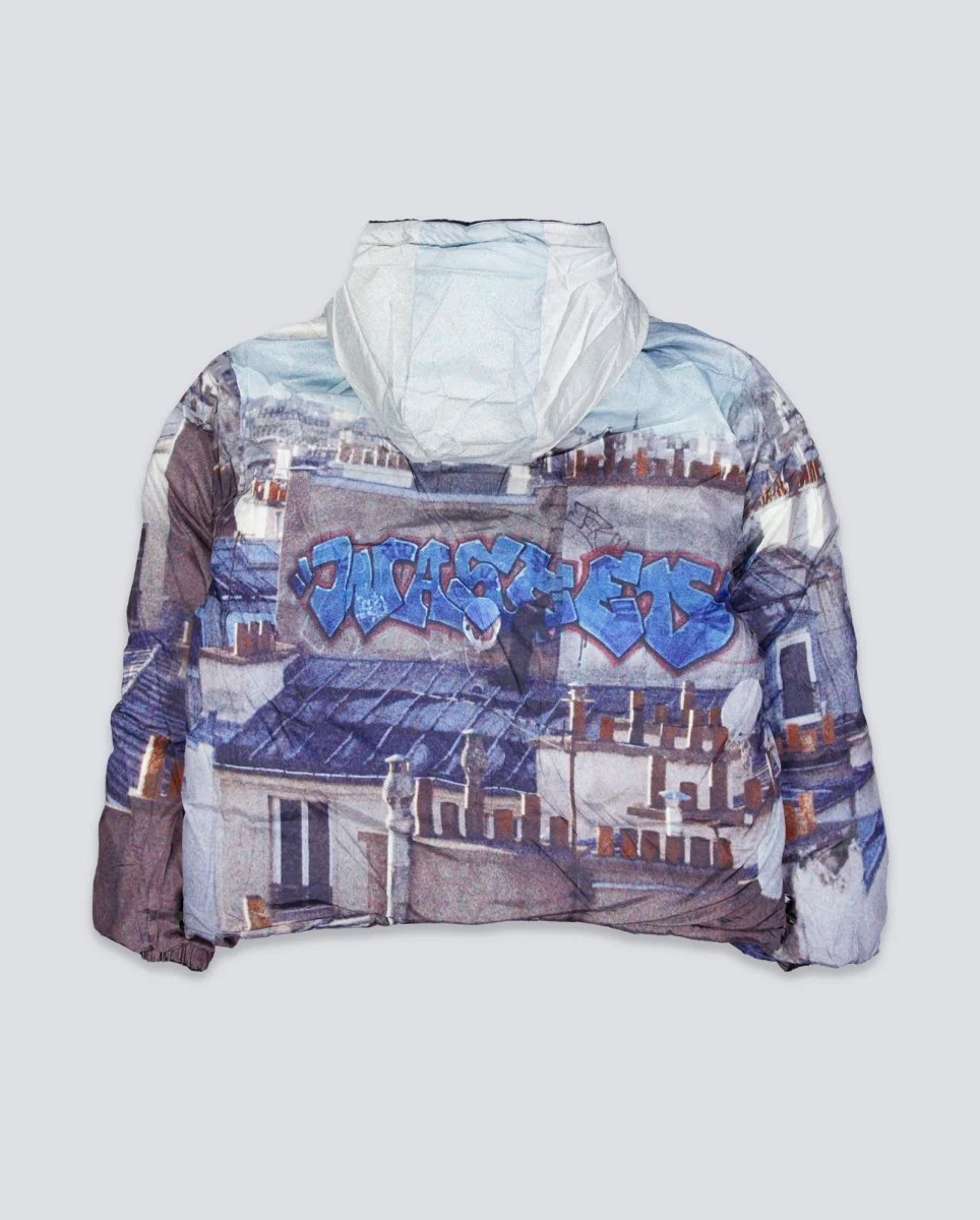 Chaqueta de Plumas Wasted Paris Elevation Negra Reversible Unisex - Image 6