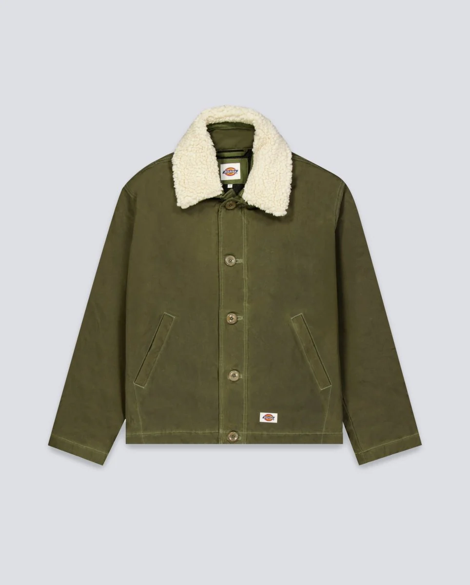 Chaqueta Dickies Sangrey Waxed Verde Militar Hombre