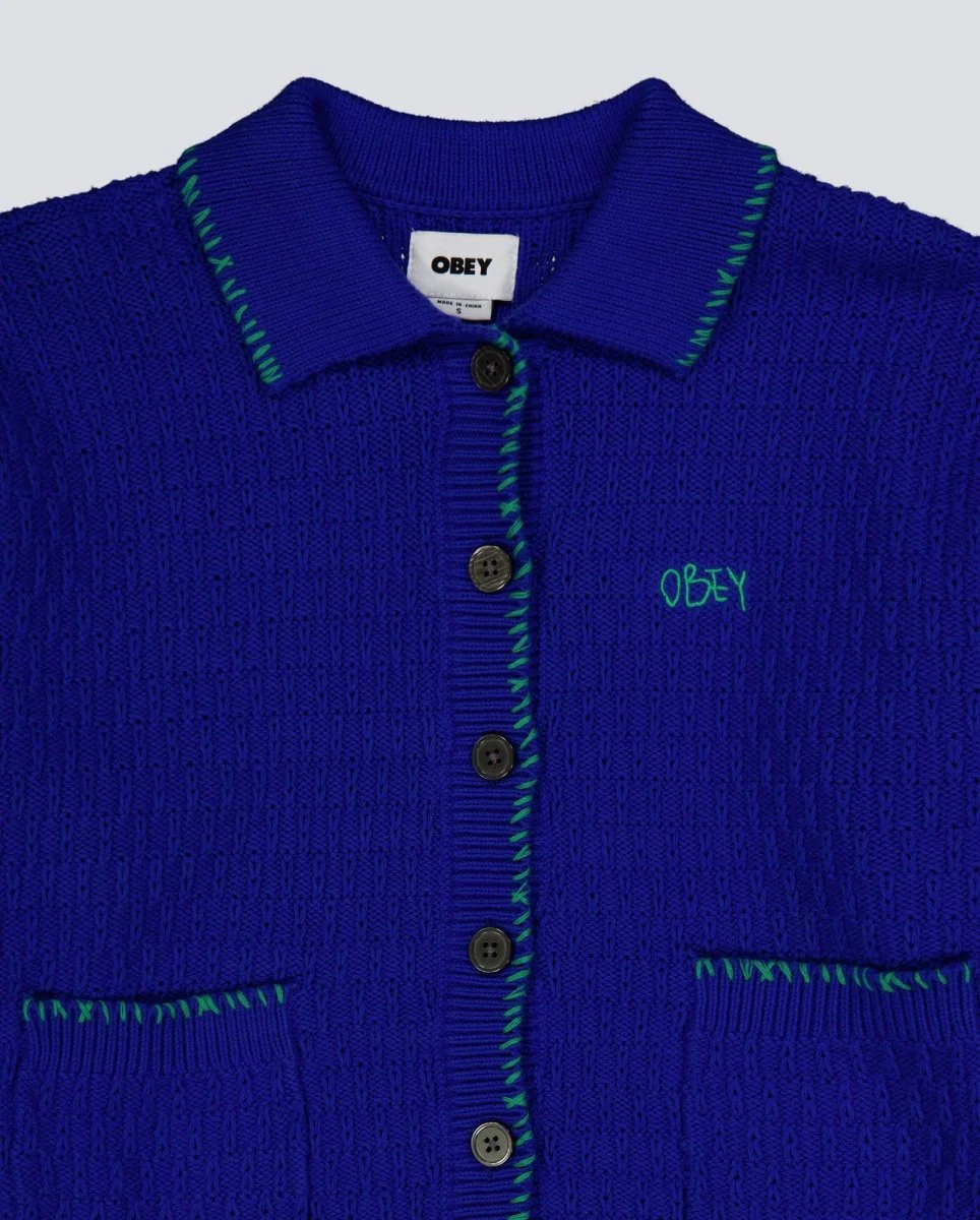 Chaqueta Obey Amelie Button Down Azul Mujer - Image 4