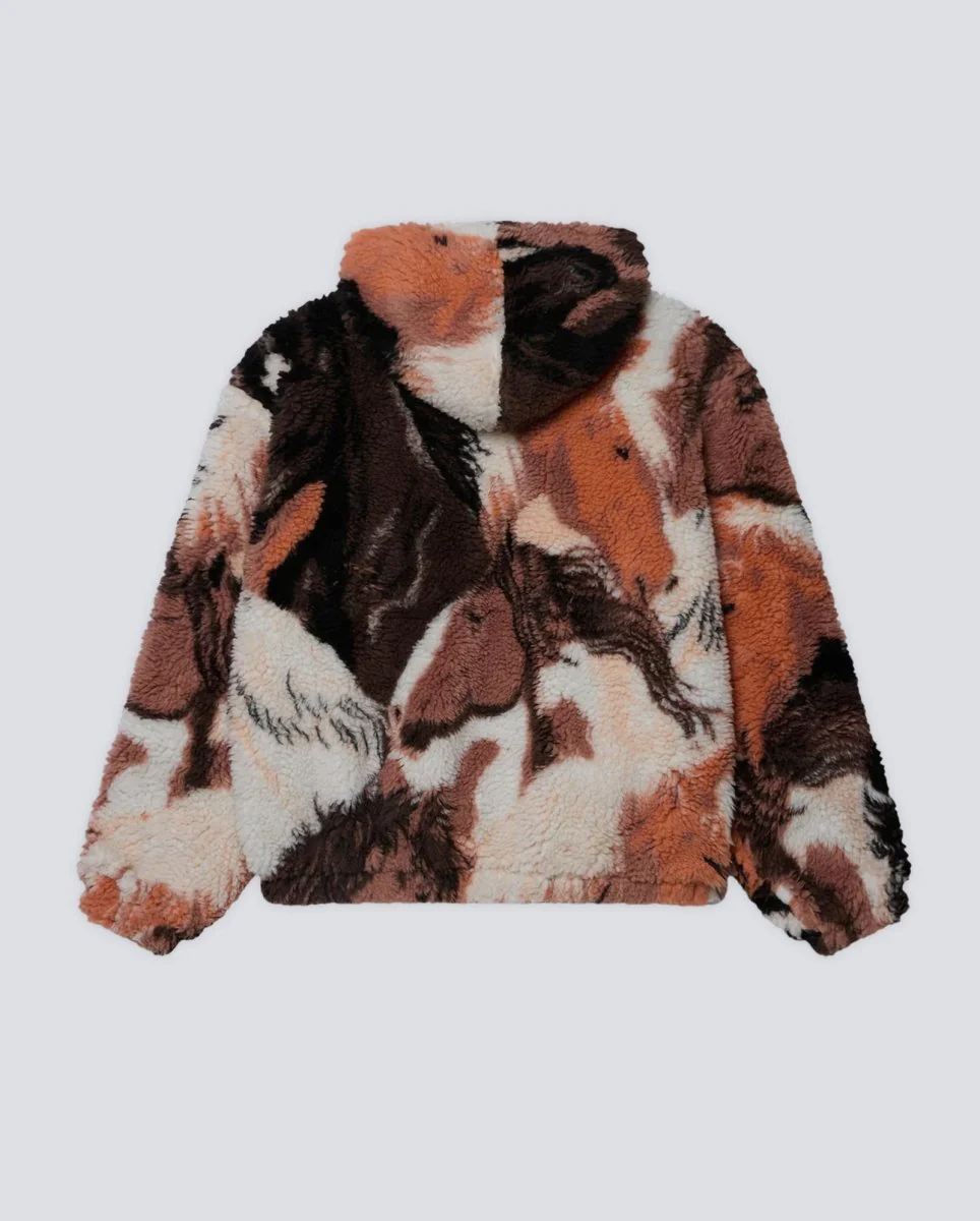 Chaqueta Obey Horses Sherpa Jacket Marrón Unisex - Image 3