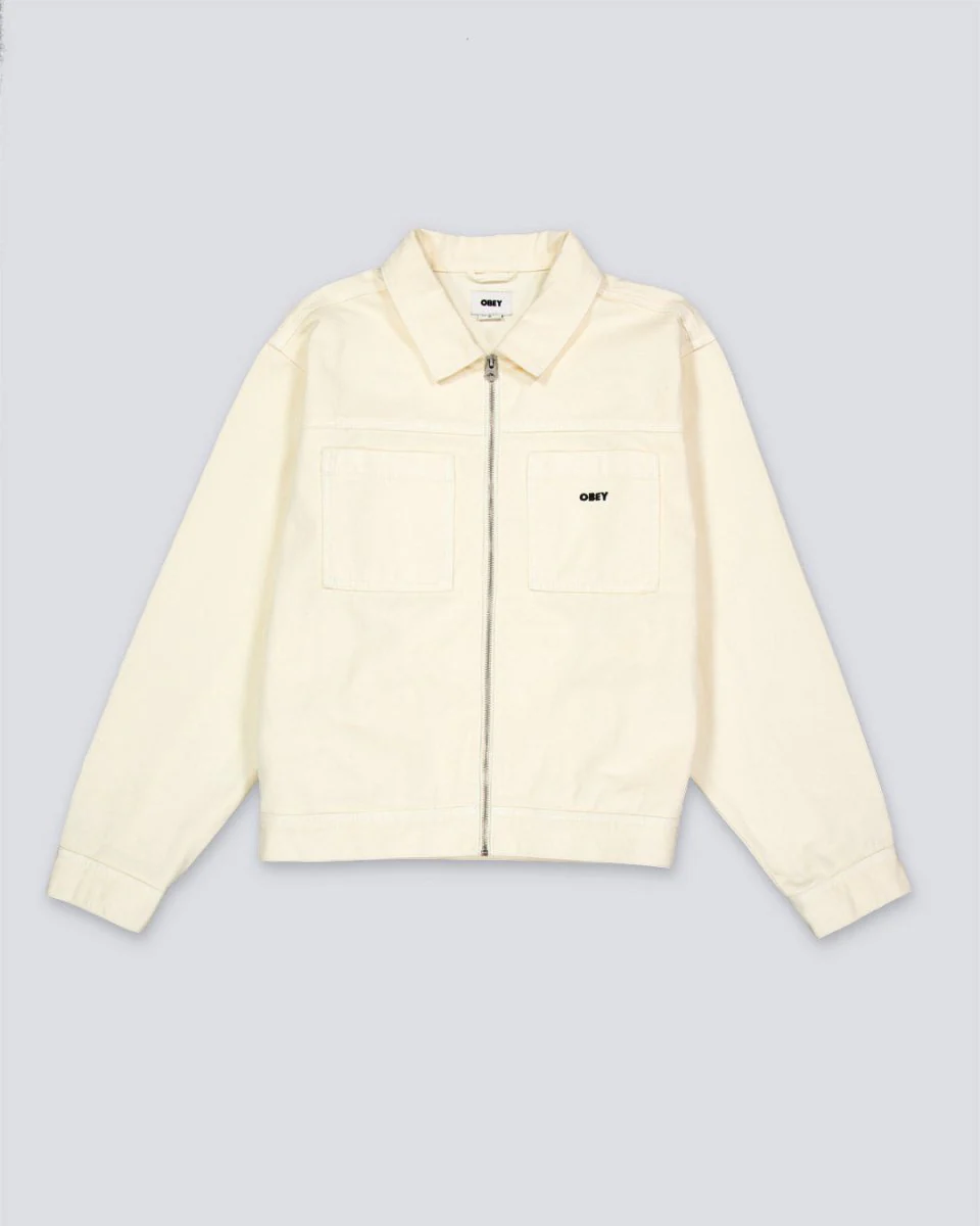 Chaqueta Obey Icon Hardwork Beige Hombre
