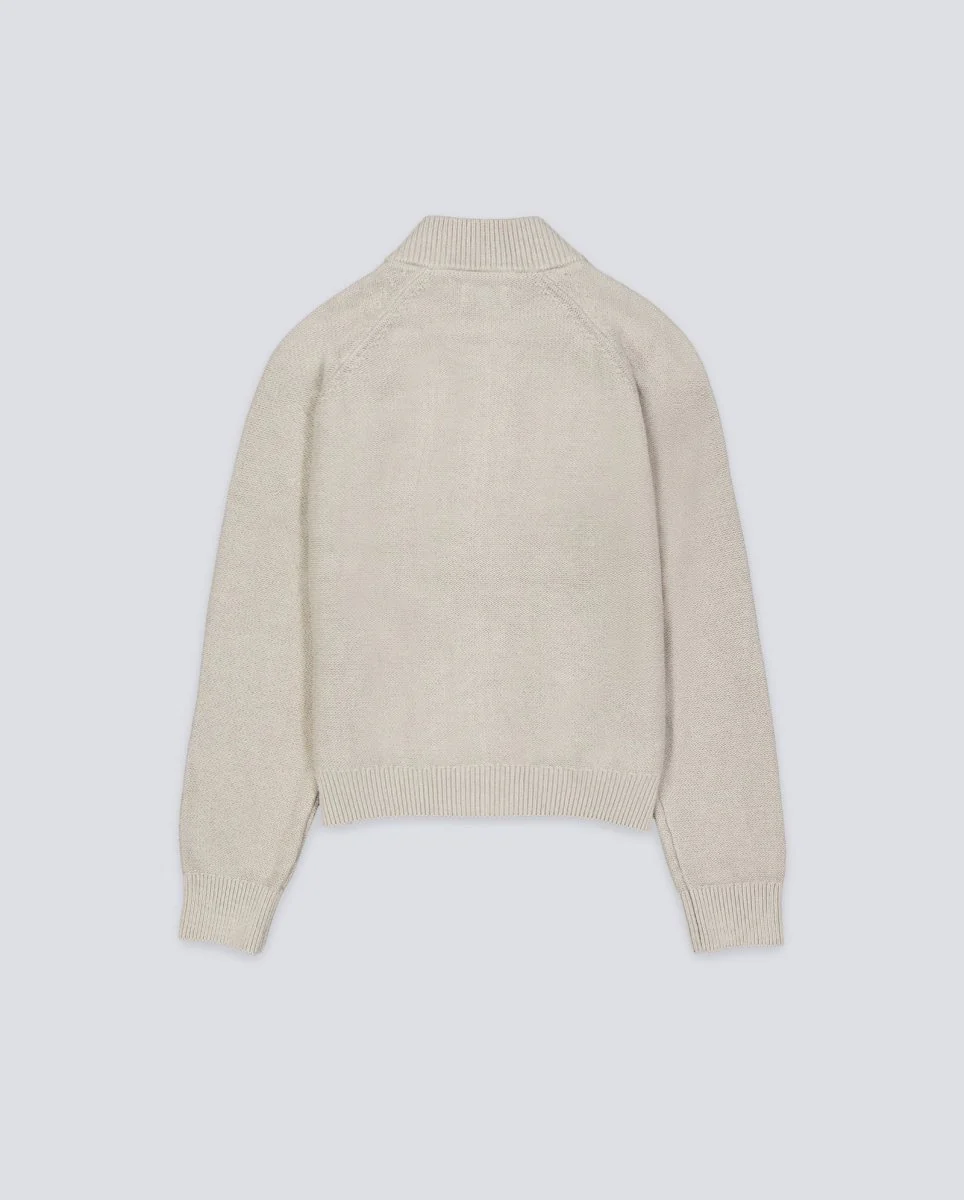 Chaqueta Obey Lizzie Zip Beige Mujer - Image 3