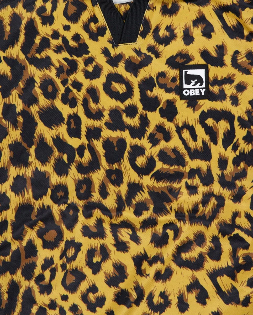 Chaqueta Obey Polo Collar Sports Leopardo Unisex - Image 3