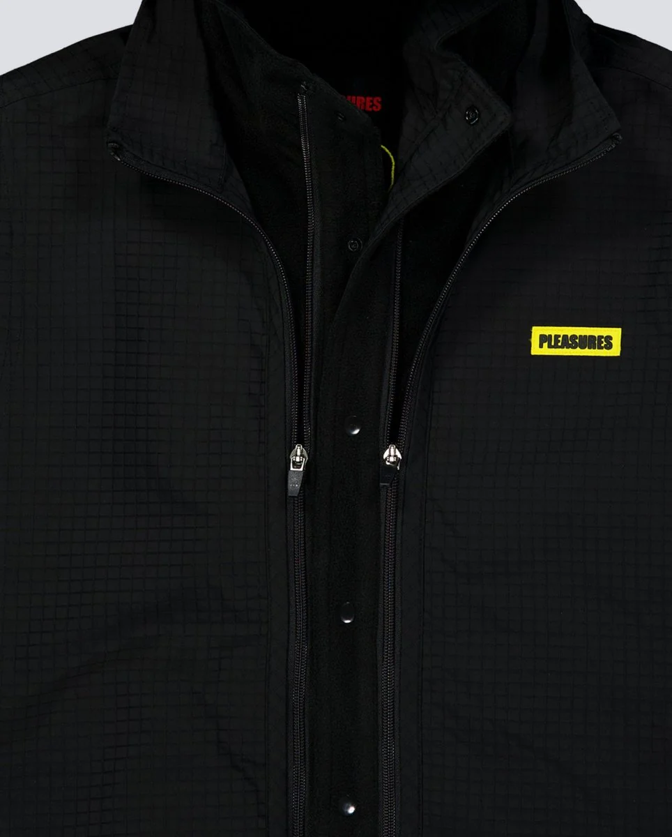 Chaqueta Pleasures Overture Convertible Jacket Negro Unisex - Image 4