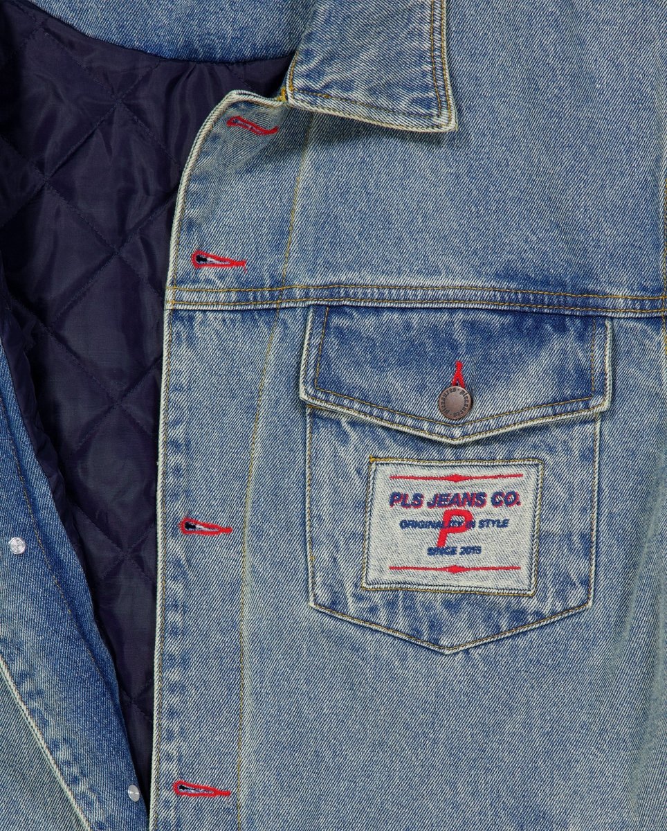 Chaqueta Pleasures Park Insulated Denim Azul Hombre - Image 6