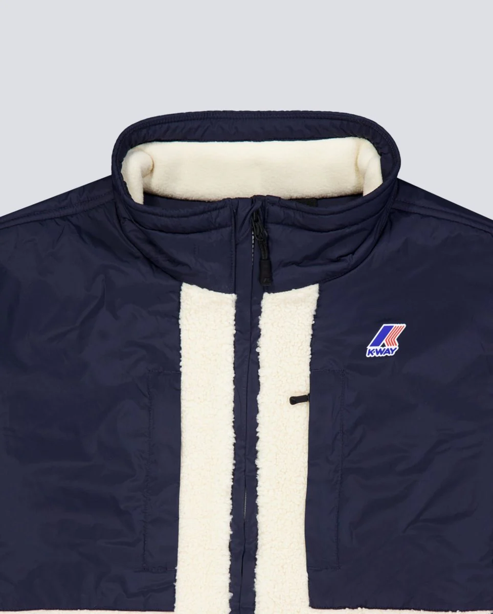 Chaqueta Polar K-Way Sixte 4.0 Orsetto Negro Y Blanco Unisex - Image 3